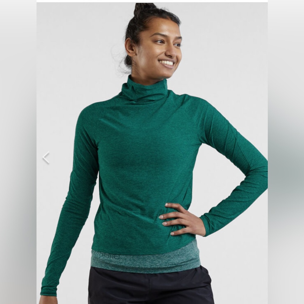 Oiselle First Mile Funnel Neck Long Sleeve Running Training Top, Size XS (0, 2)
